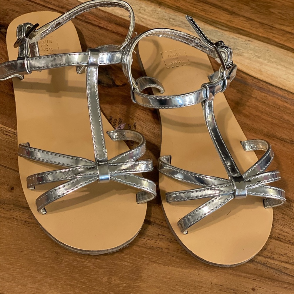 Metallic sandals